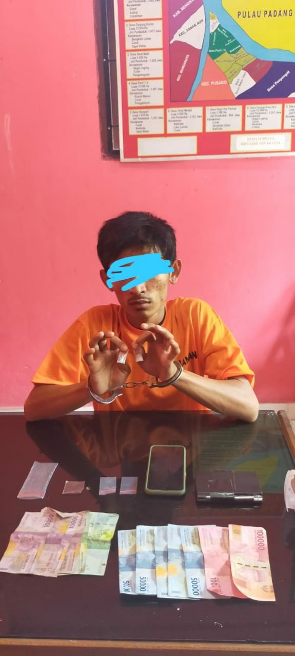 Diduga Jadi Pengedar Narkoba, MR Diringkus Polsek Sungai Apit