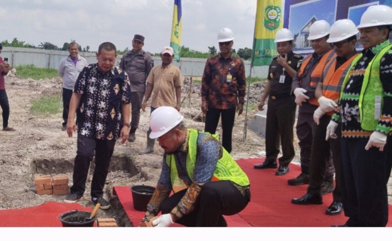 DPRD Siak Hadir Peletakan Batu Pertama Pembangunan Gedung dan Pelabuhan Barang Bukti dan Barang Rampasan
