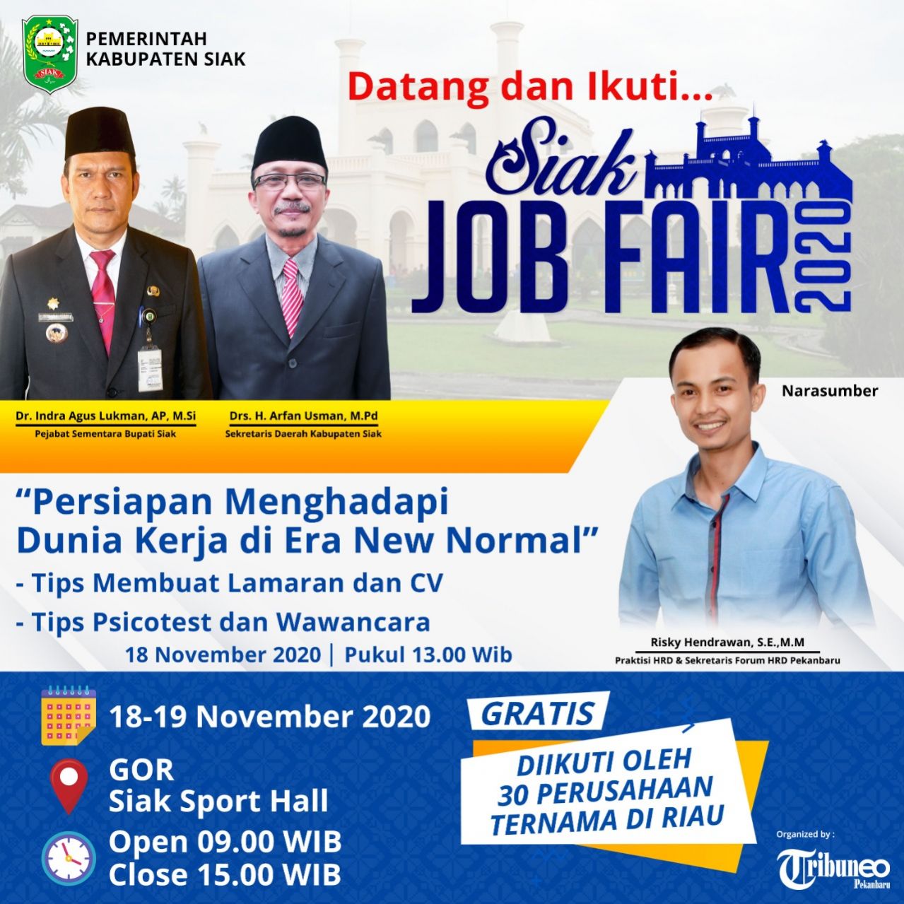 Kurangi Angka Pengangguran, Distransnaker Siak Gelar Job Fair