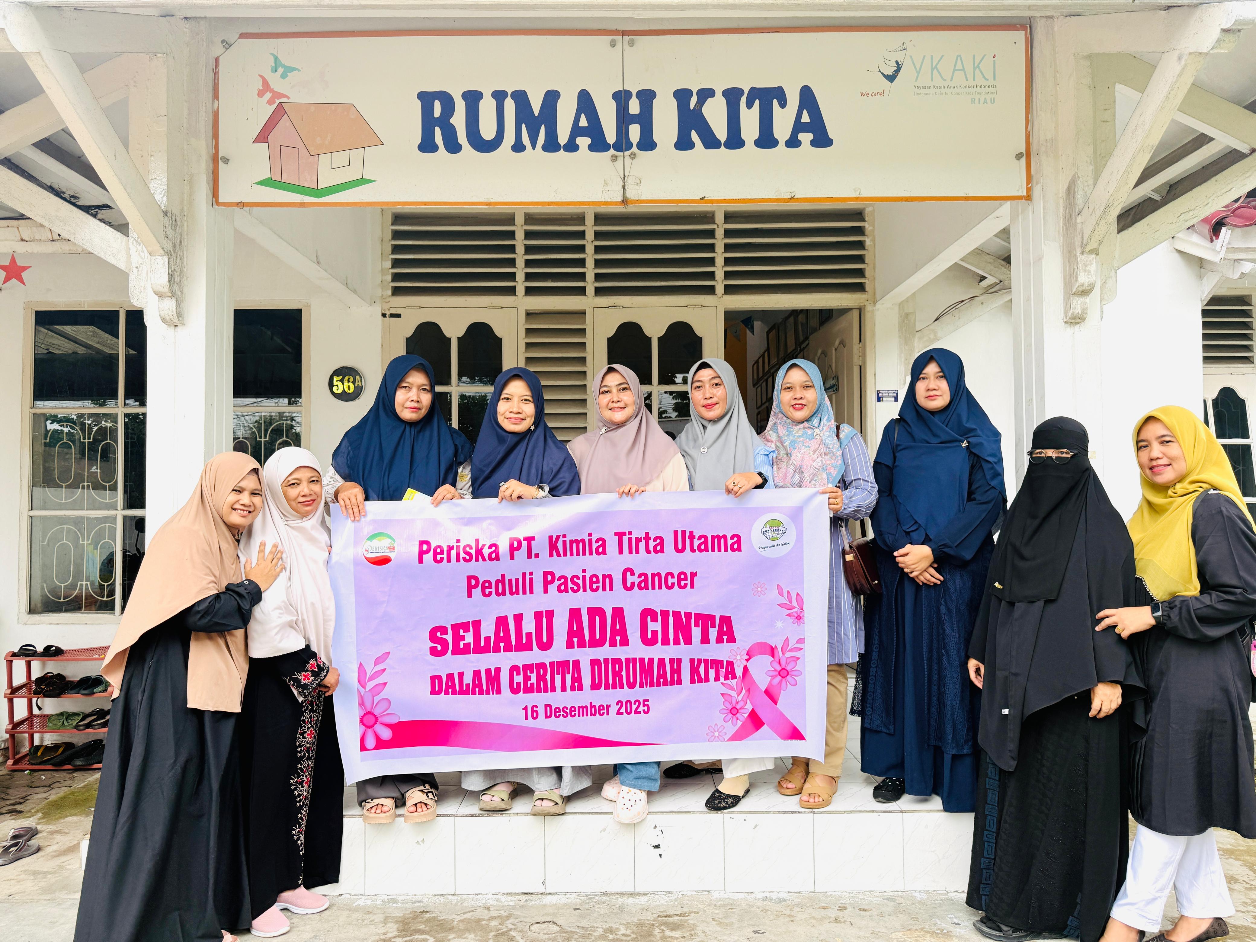 Periska PT Kimia Tirta Utama Salurkan Kepedulian bagi Anak Penderita Kanker di YKAKI Pekanbaru