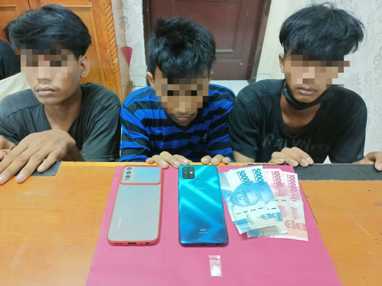 Simpan Sabu, 3 Pemuda Tualang Siak Dicokok Polisi