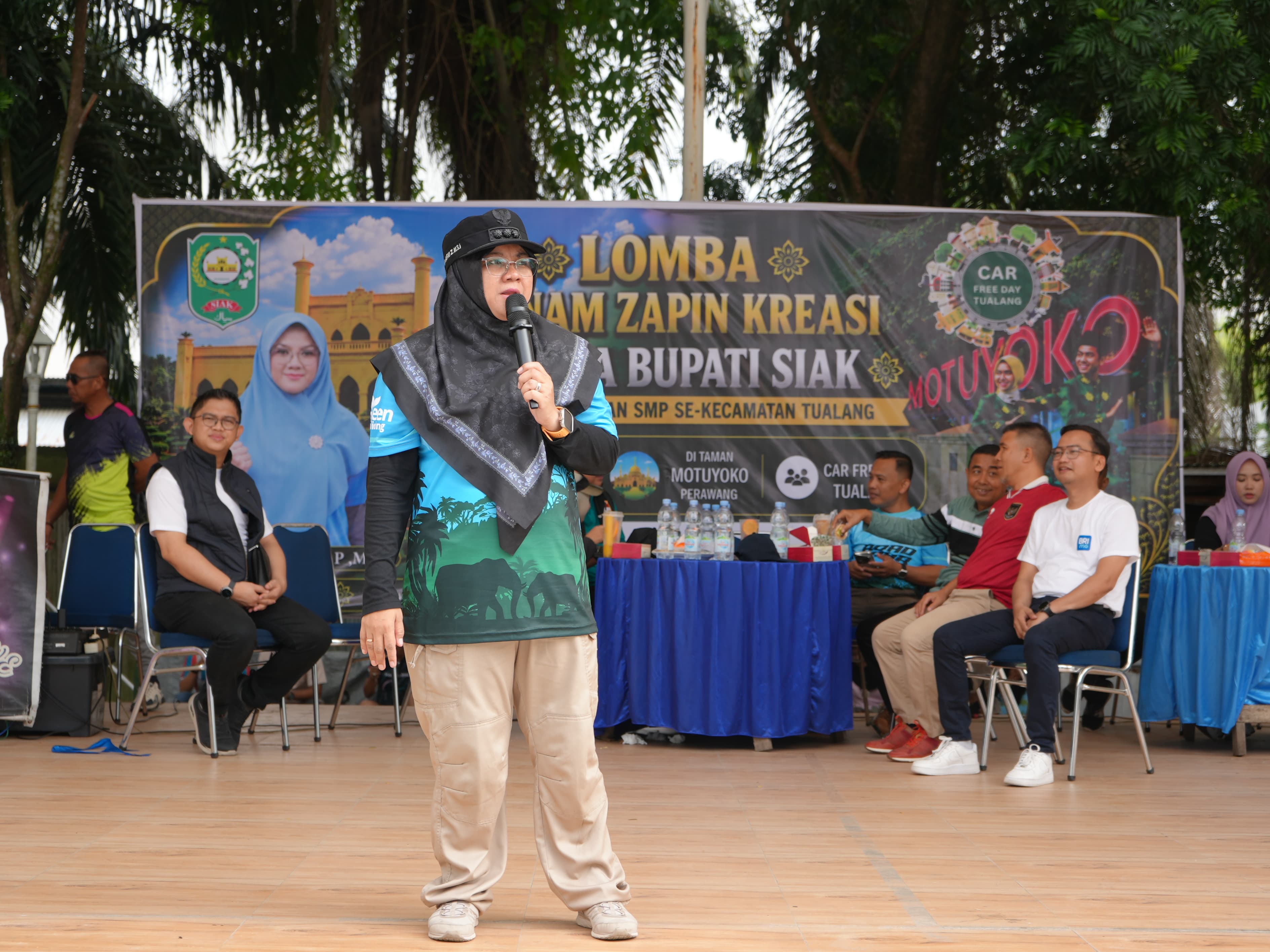 Sinergi Budaya dan Ekonomi, Bupati Siak Buka Lomba Senam Zapin Kreasi di CFD Tualang